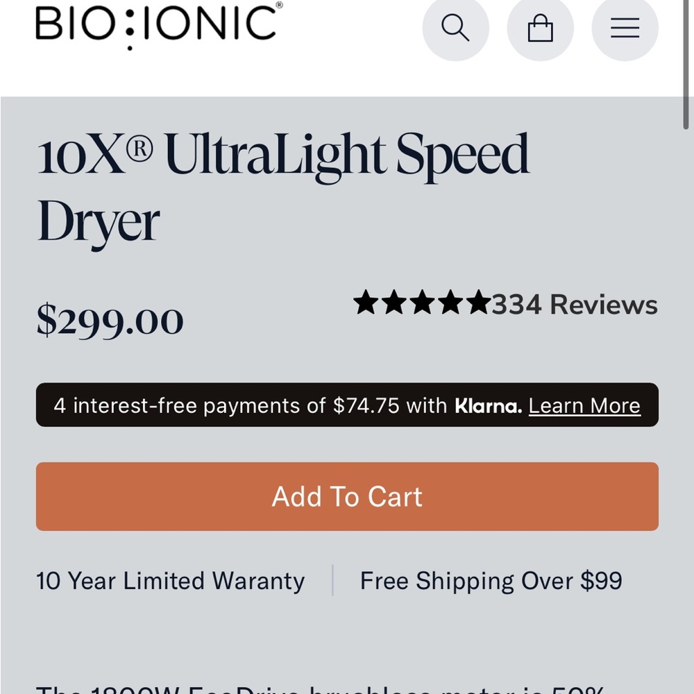 BioIonic Hair Dryer - Picture 3 of 4